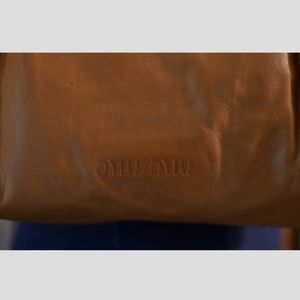 Miu Miu Shoulder Tote Carry All leather Tan